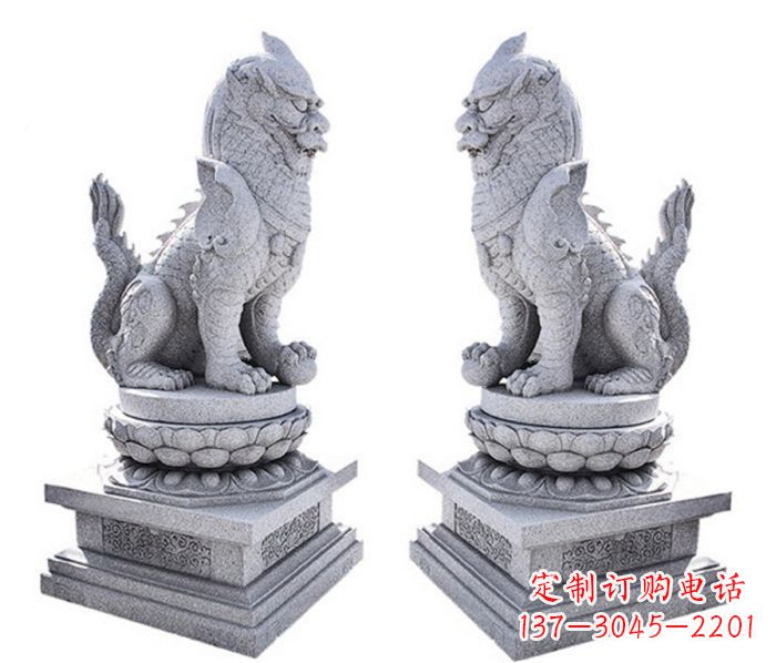 山东招财神兽麒麟石雕