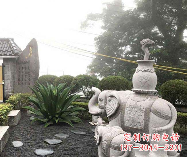 山东招财驮宝大象石雕