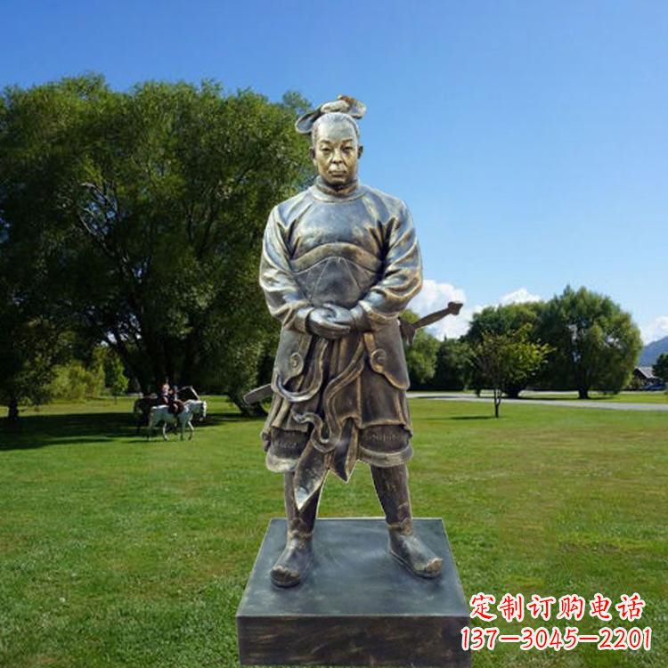 山东中国汉初三杰之韩信仿铜雕像