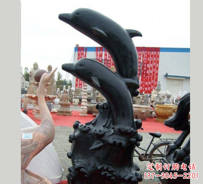 山东中国黑海豚石雕