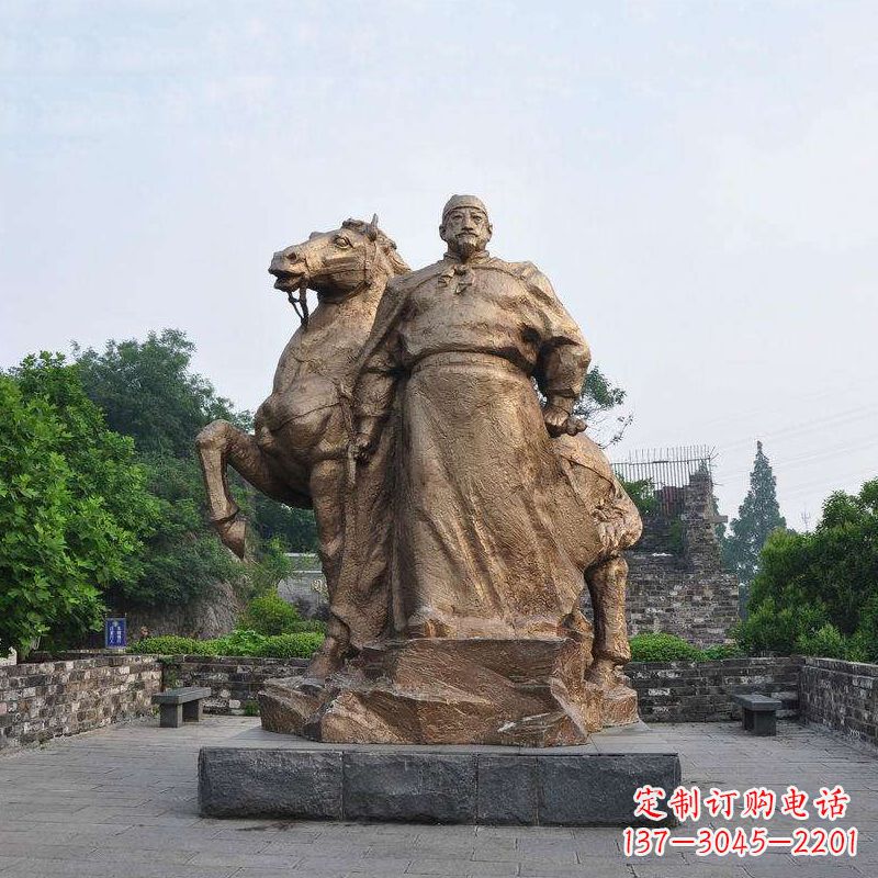 山东中国历史名人明太祖朱元璋铜雕像