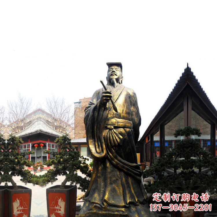 山东中国历史文化名人书圣王羲之雕塑