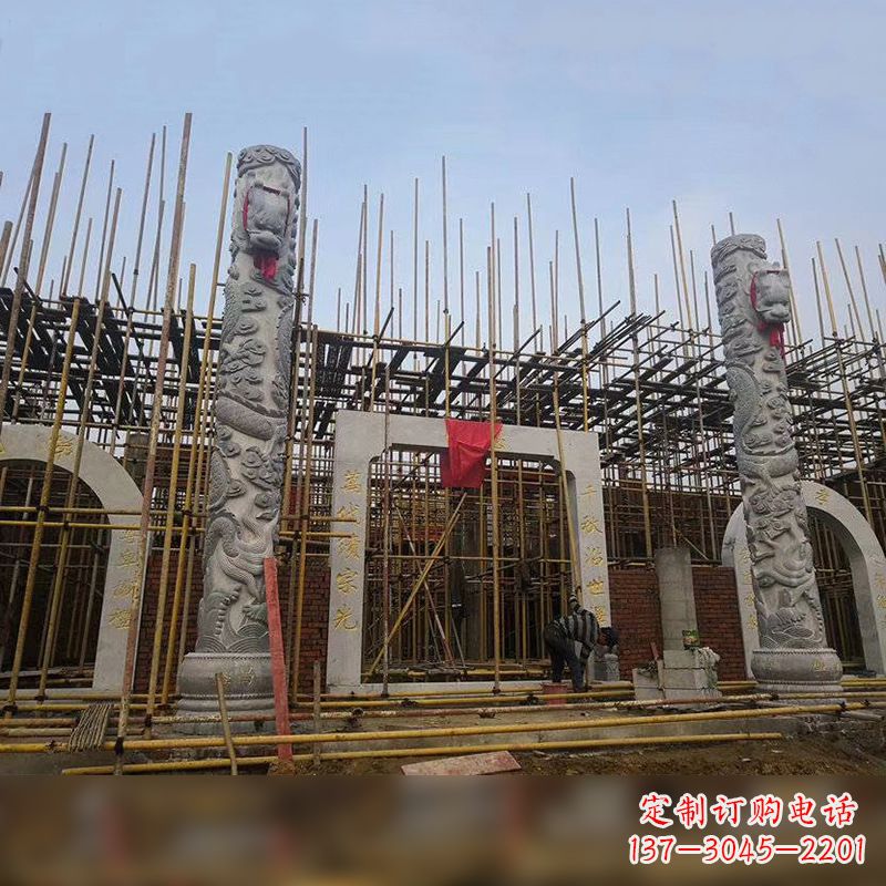 山东中国龙柱石雕