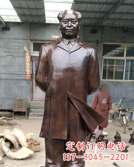 山东中国伟人毛泽东铜像