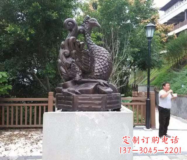山东朱雀神兽雕塑