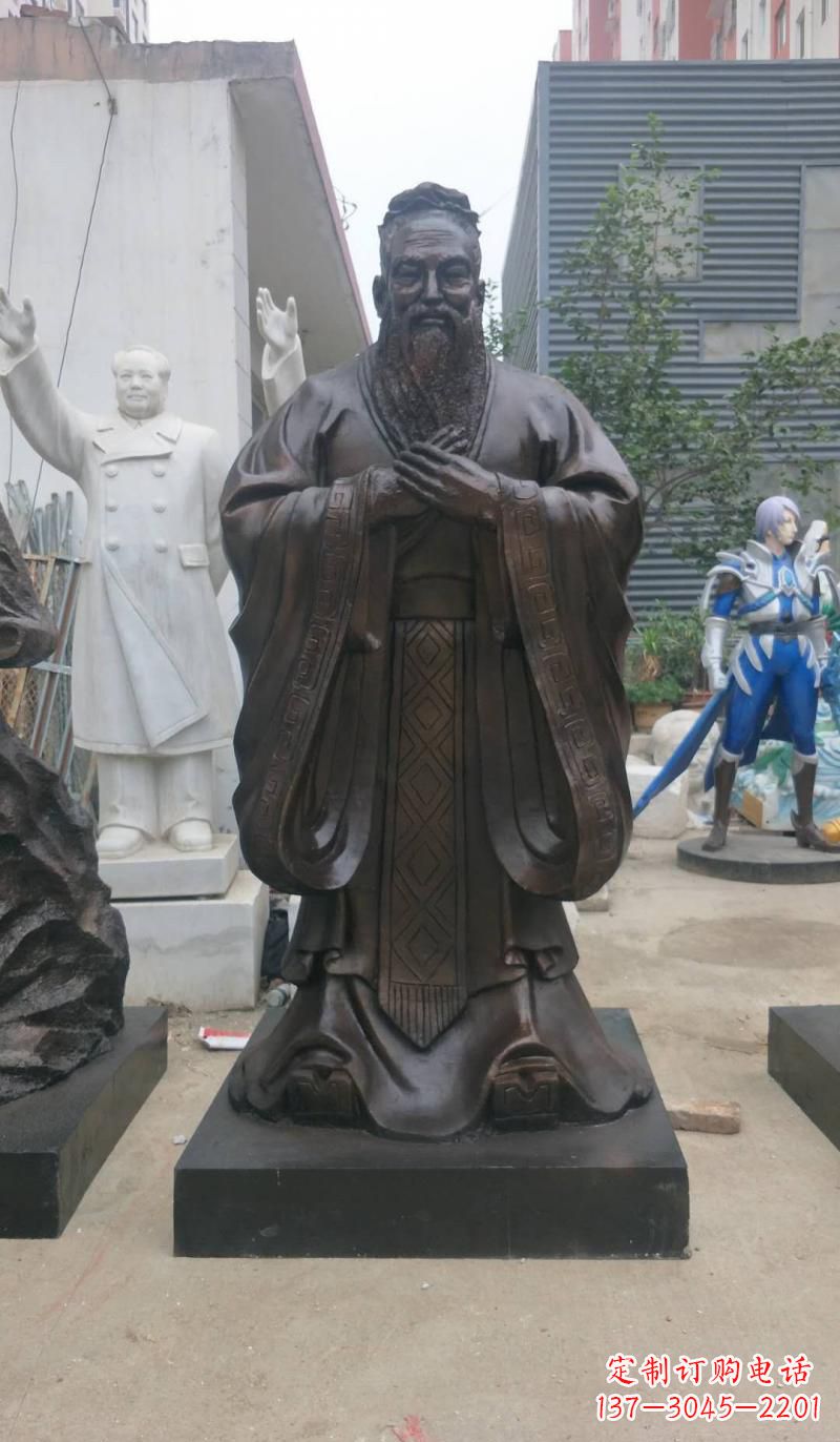 山东铸铜孔子雕塑