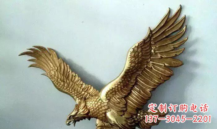 山东铸铜老鹰企业动物铜雕 (2)