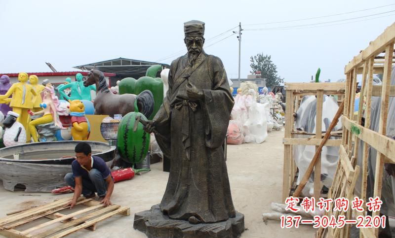 山东铸铜李时珍雕塑