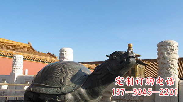 山东铸铜龙龟寺庙神兽铜雕