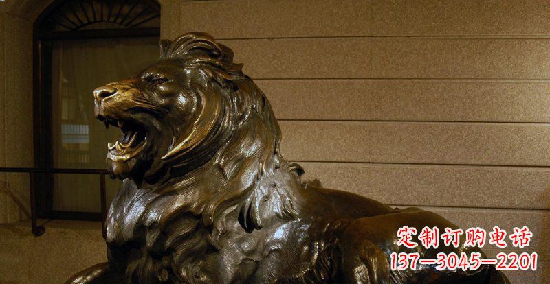 山东铸铜狮子铜雕 (2)