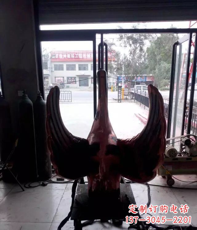 山东铸铜天鹅公园动物铜雕 (2)