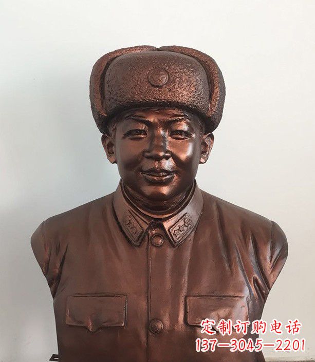 山东紫铜雷锋半身像