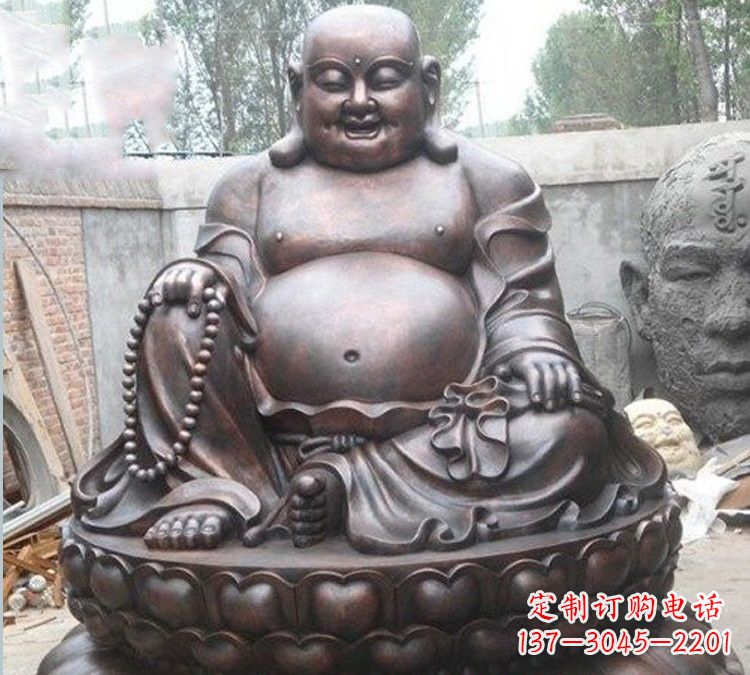山东宗教庙宇弥勒佛铜雕222