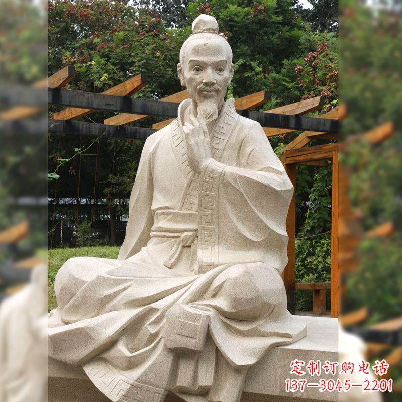 山东祖冲之石雕塑像-园林人物历史名人雕像