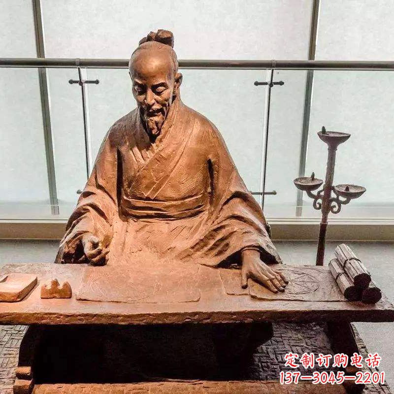 山东祖冲之圆周率情景小品雕塑-中国古代数学家著名历史人物