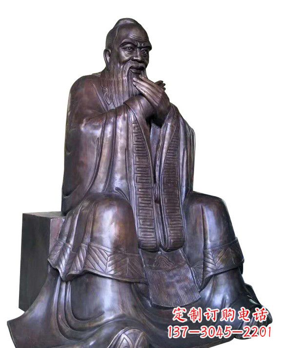 山东作揖孔子青铜像