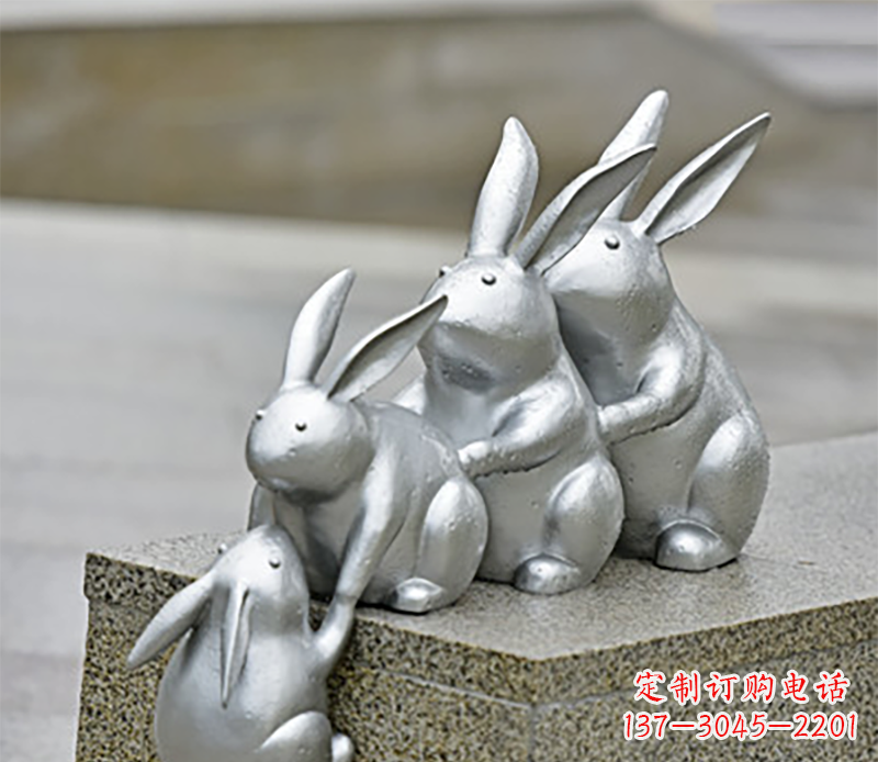 山东兔子雕塑不锈钢