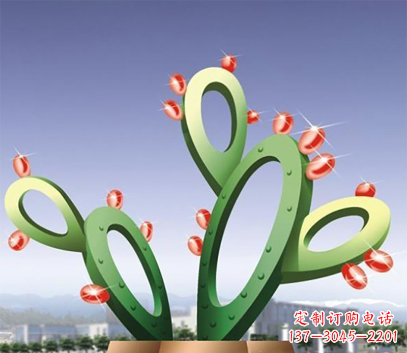 山东仙人掌不锈钢雕塑